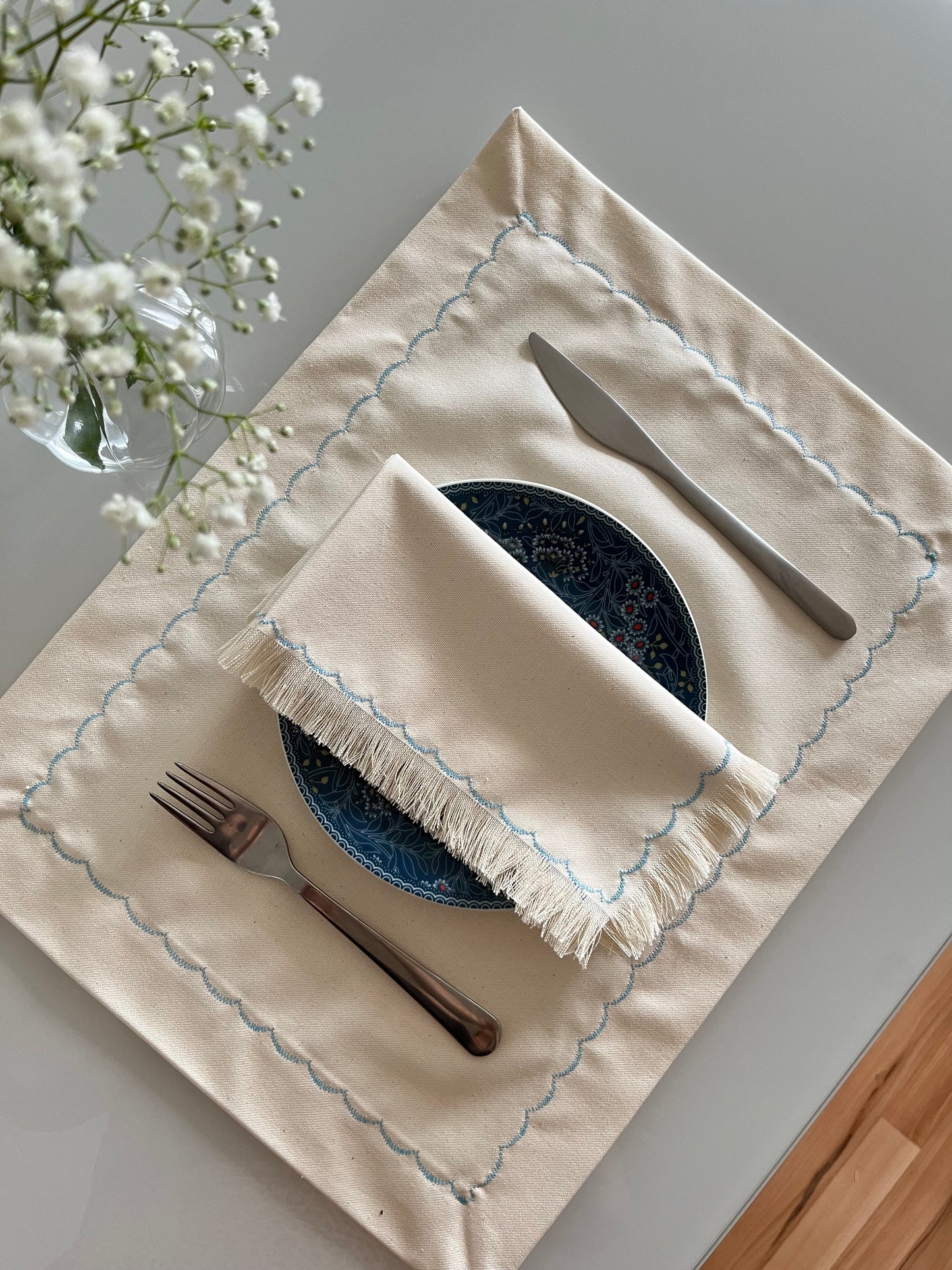 Cotton Canvas Placemats - Set of 4