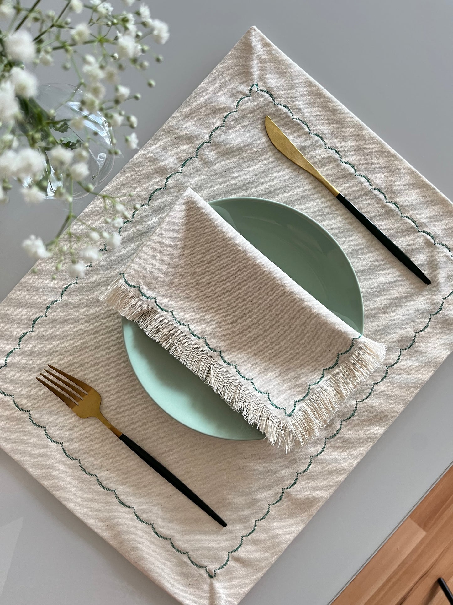 Cotton Canvas Placemats - Set of 4