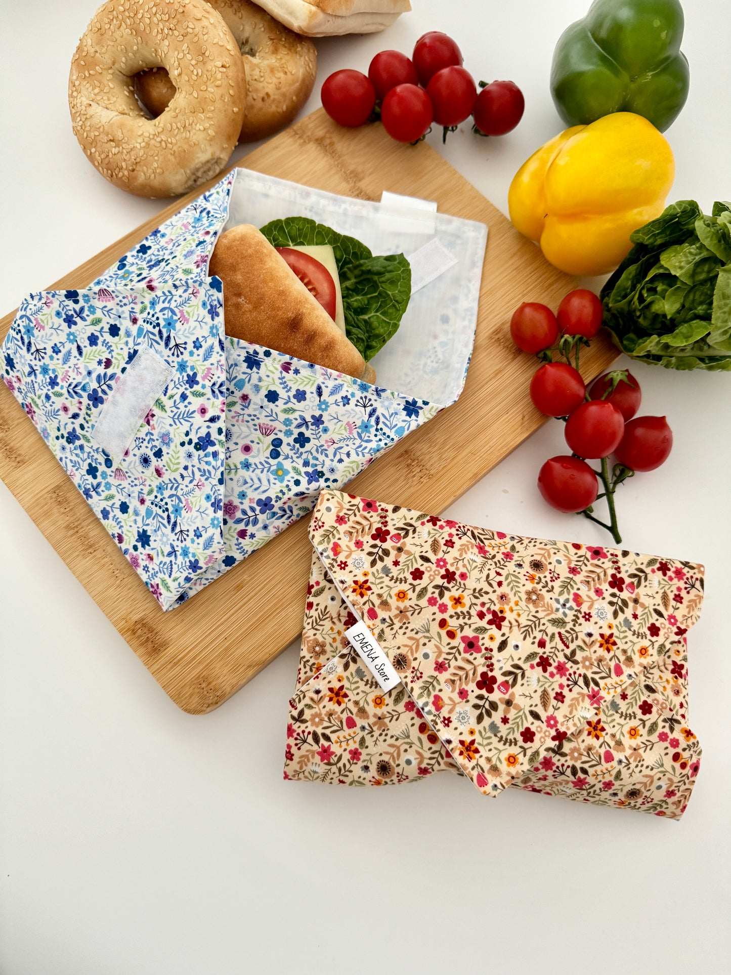 Reusable Sandwich Wrap – Eco-Friendly Lunch Wrap (Spring)