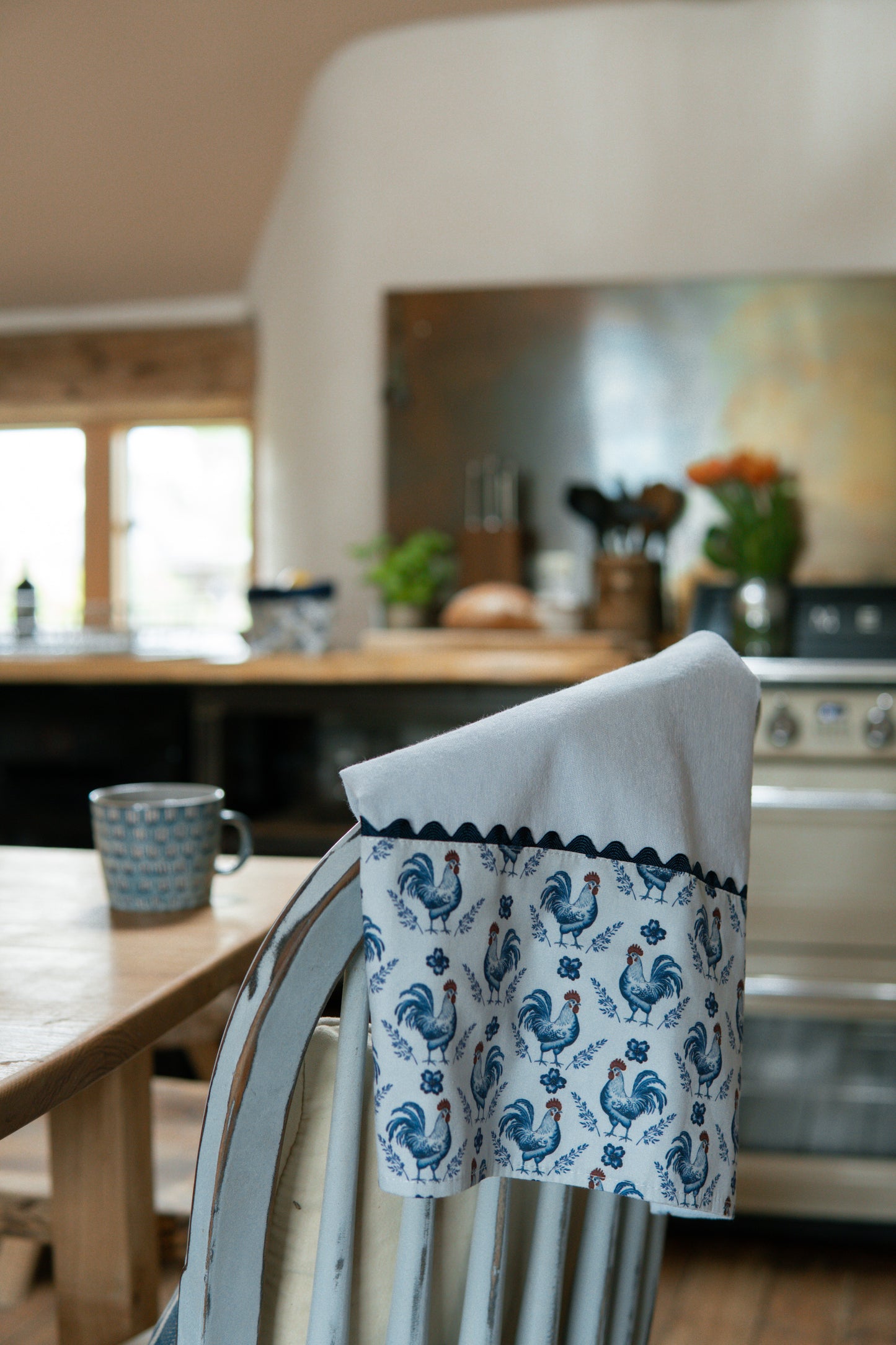 Cotton Tea Towel | Blue Rooster