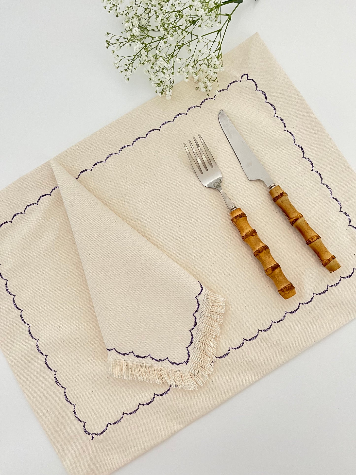 Cotton Canvas Placemats - Set of 4