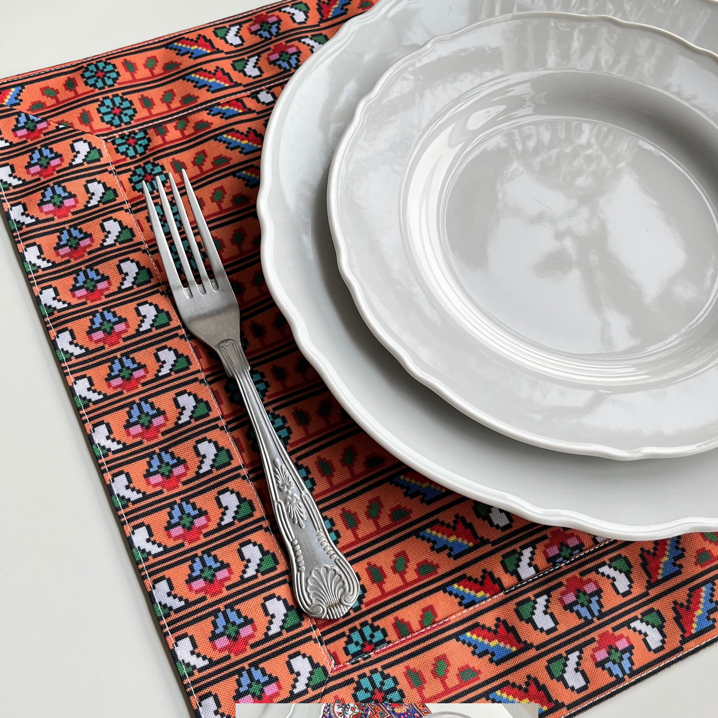 Persian Rug Reversible Placemat - Set of 4