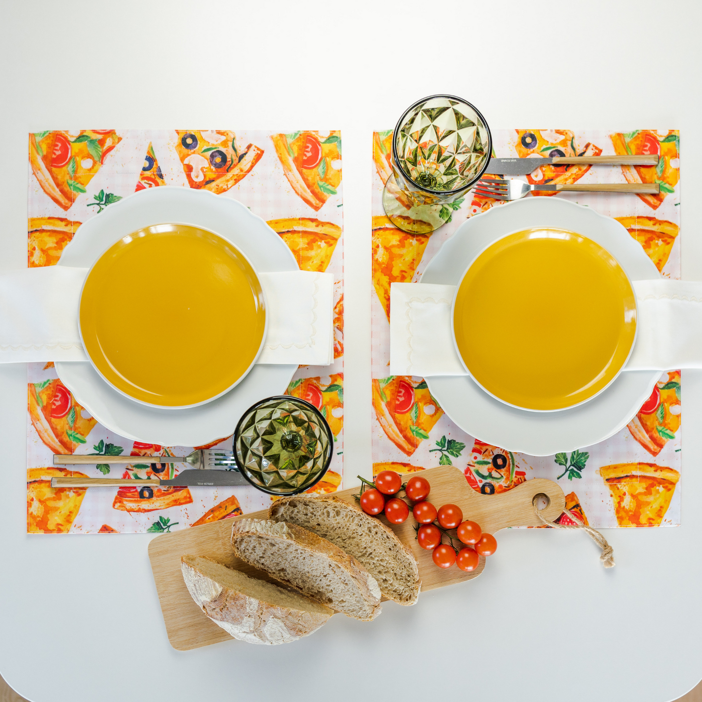 Reversible Placemats Pizza Slices - Set of 4