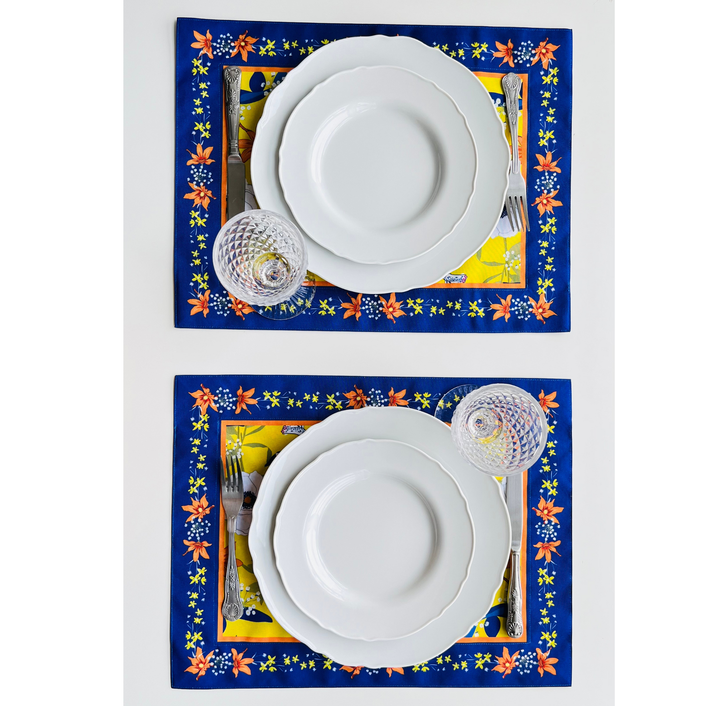 Floral Reversible Placemats - Set of 4