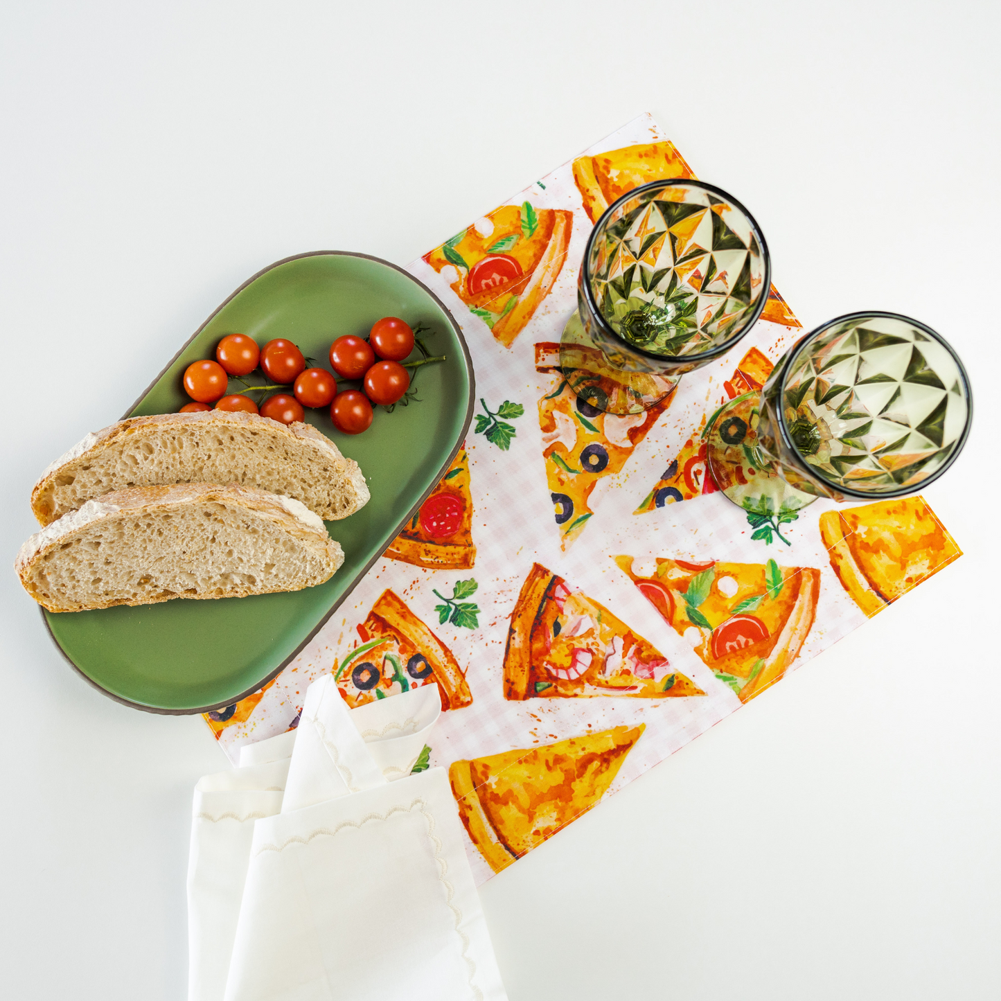 Reversible Placemats Pizza Slices - Set of 4
