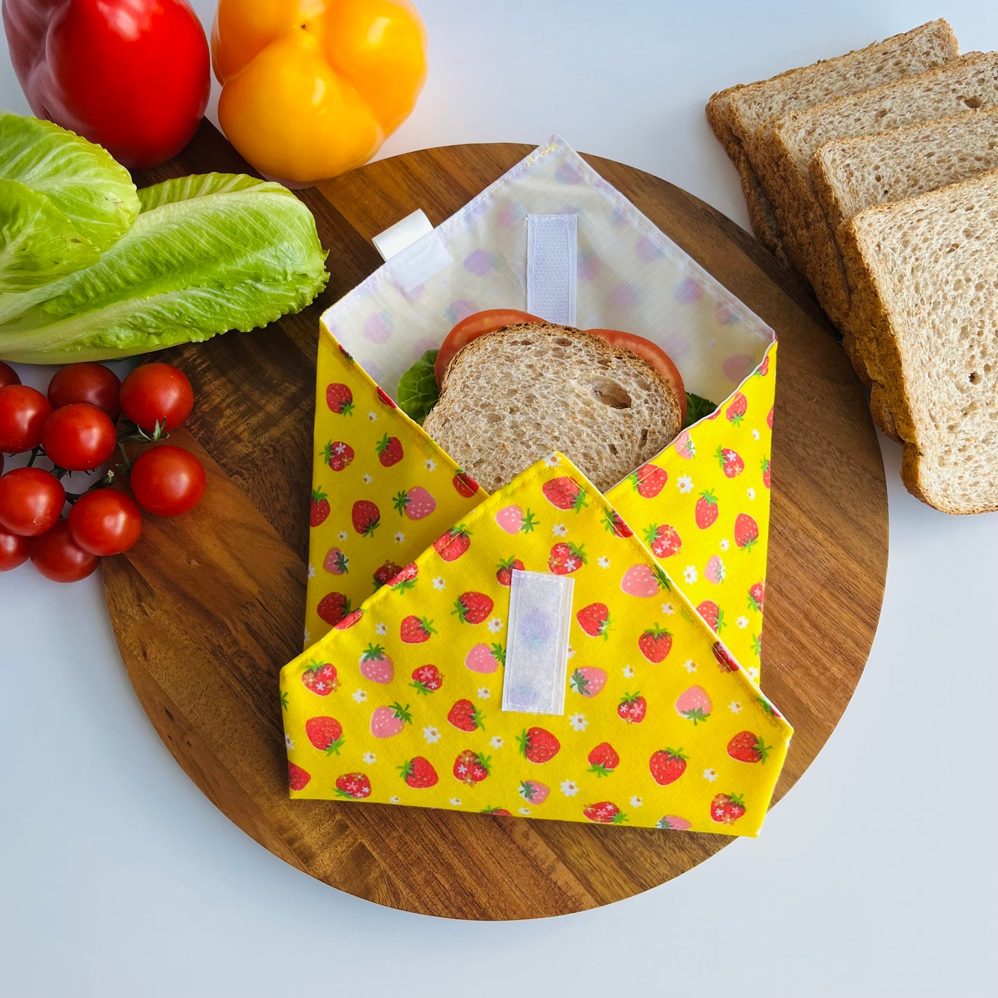 Reusable Sandwich/Food Wrap ( Strawberries )