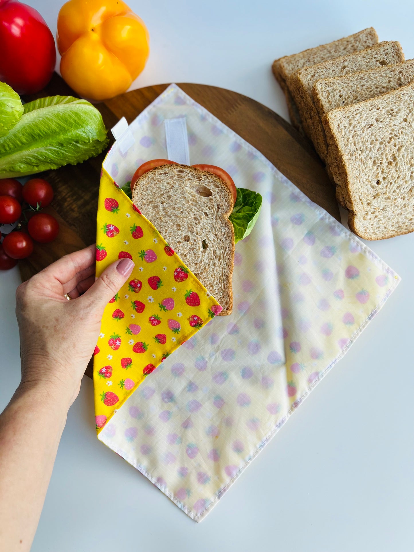 Reusable Sandwich/Food Wrap ( Strawberries )