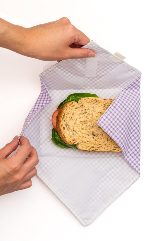 Reusable Sandwich Wrap – Eco-Friendly Lunch Wrap (Gingham)