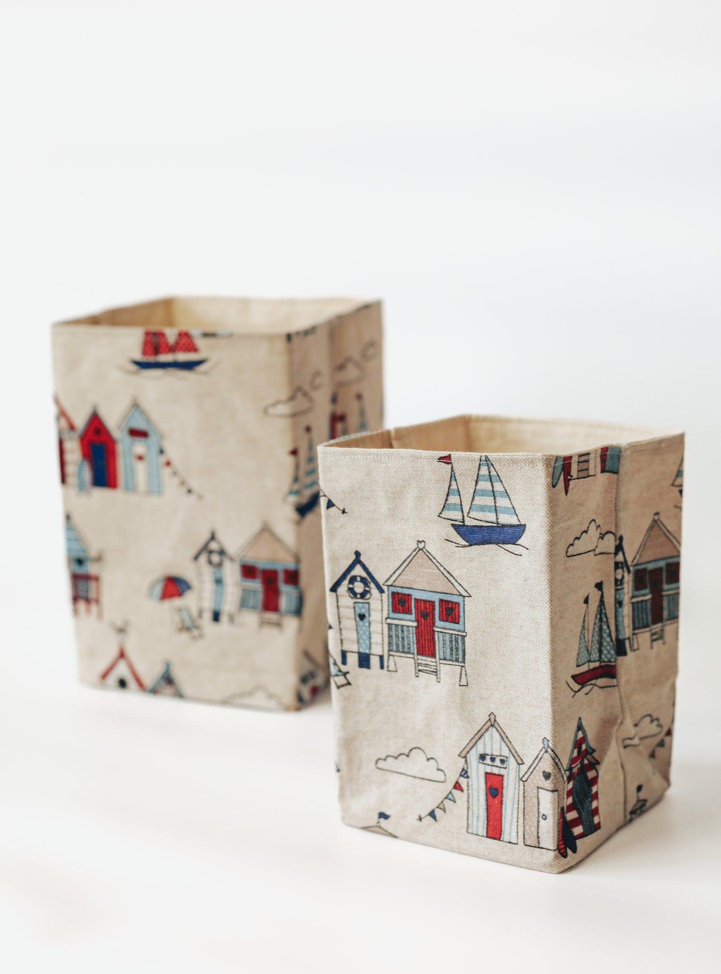 Nautical Fabric Basket ( Set of 2 )