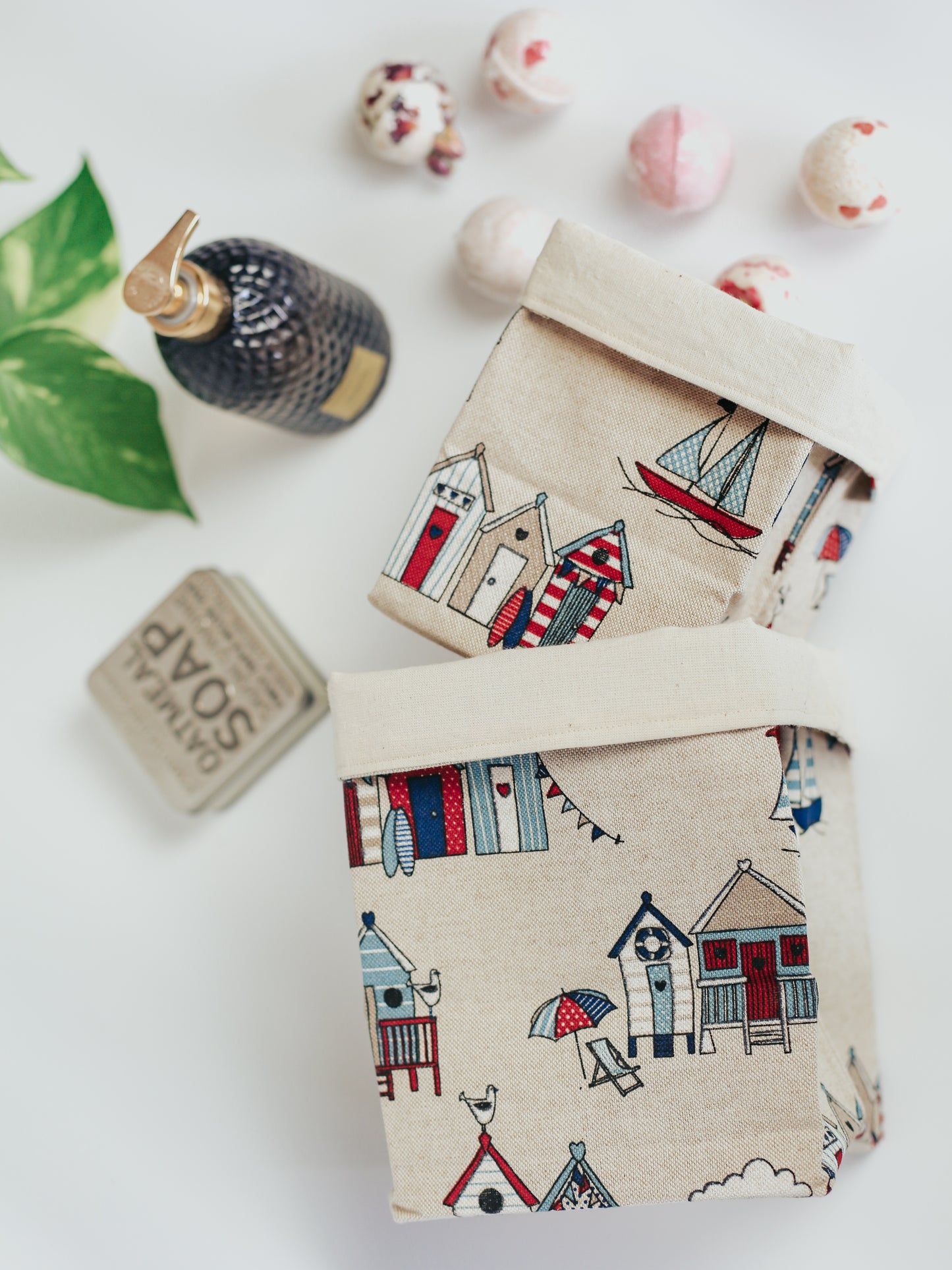 Nautical Fabric Basket ( Set of 2 )
