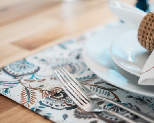 Our new Floral Cotton Placemats are the perfect blend of elegance and sustainability to your table.