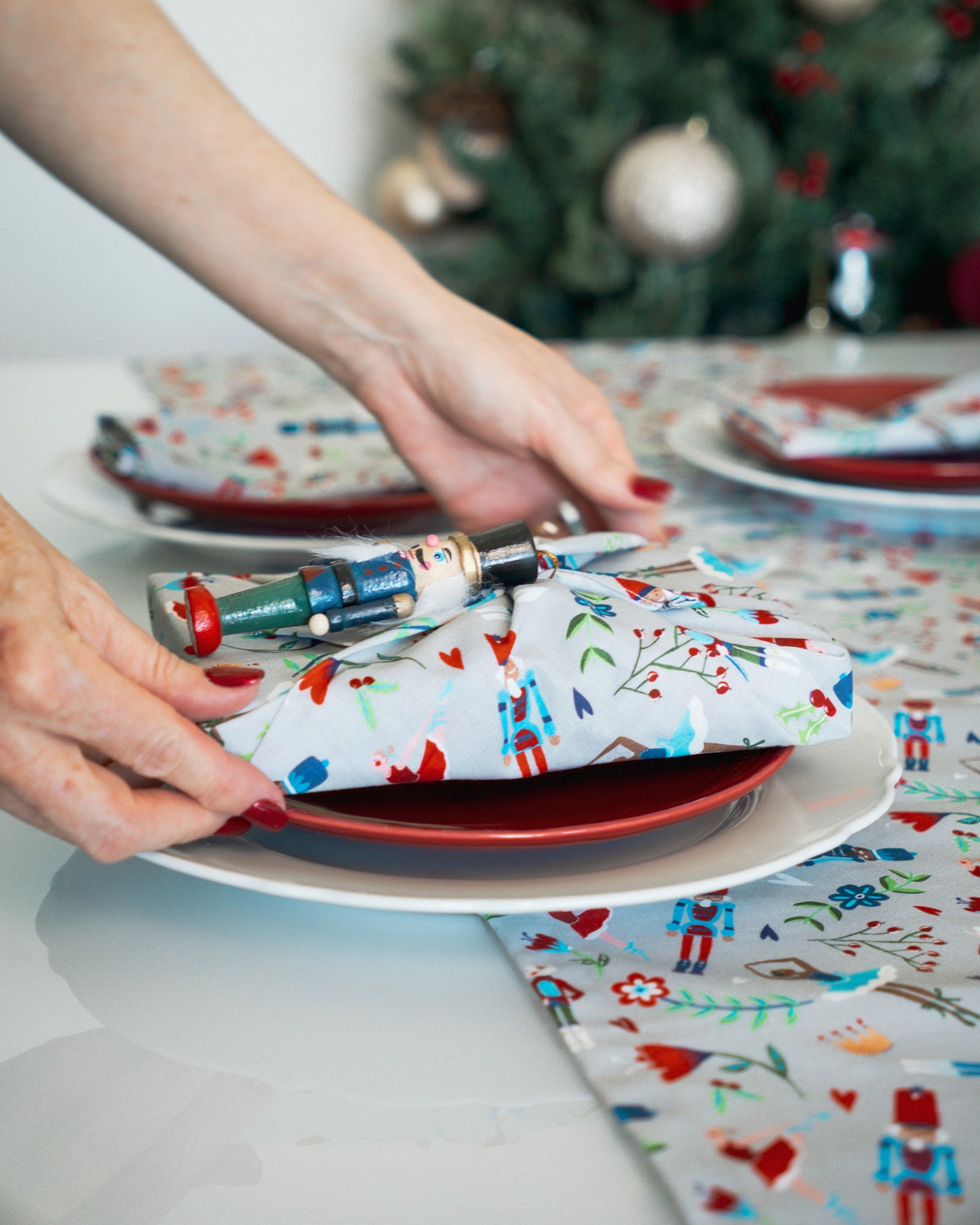 Nutcracker Christmas Table Runner