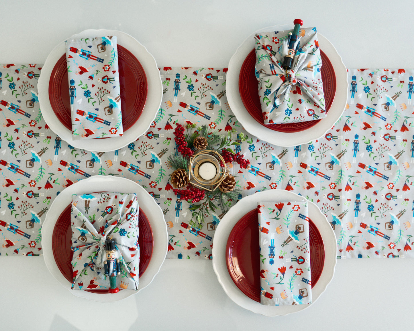 Nutcracker Christmas Table Runner