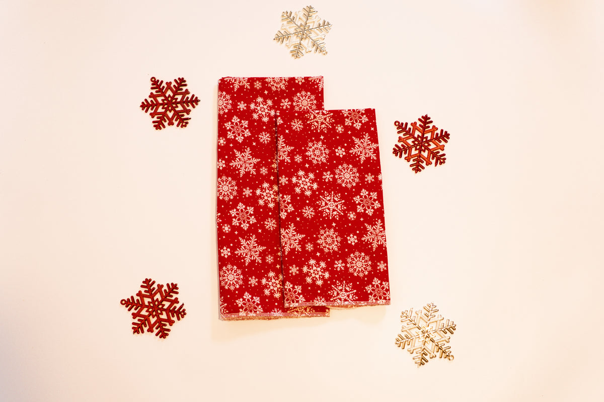 Christmas Furoshiki Reusable Gift Wrap - Set of 2