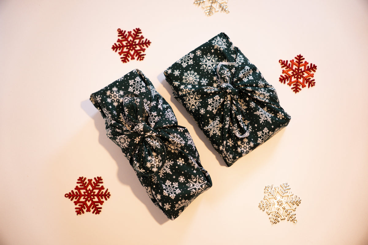 Christmas Furoshiki Reusable Gift Wrap - Set of 2