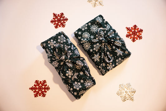 Christmas Furoshiki Reusable Gift Wrap - Set of 2