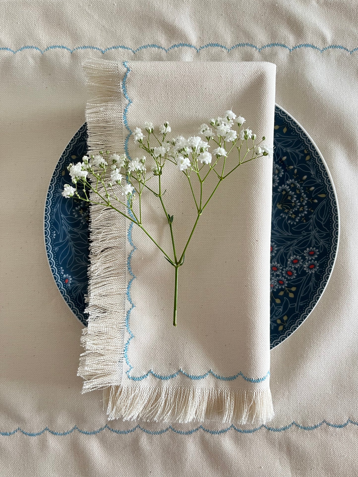 Fringe Cloth Napkins - Set of 4