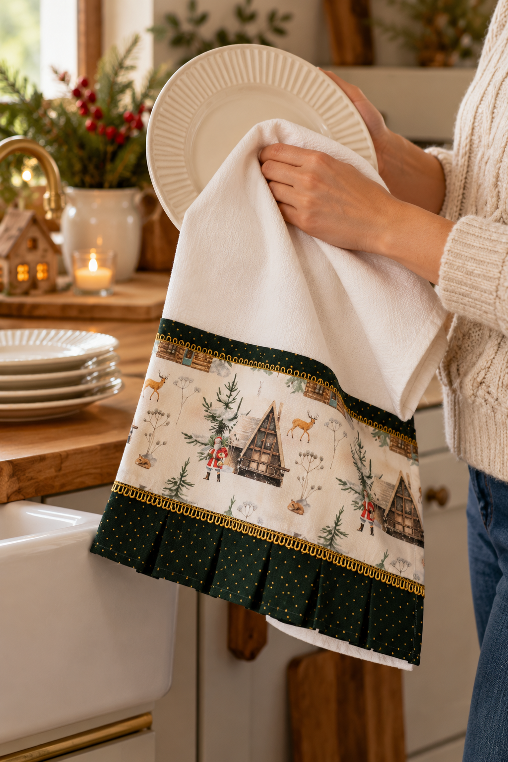 Christmas Tea Towel - Brazilian style