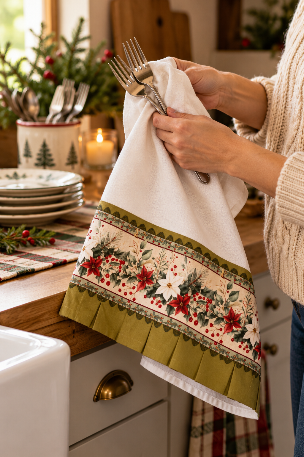 Christmas Tea Towel - Brazilian style