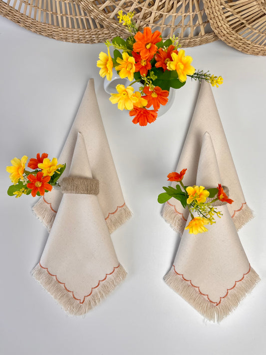 Handmade Napkin Ring with Mini Flower Vase