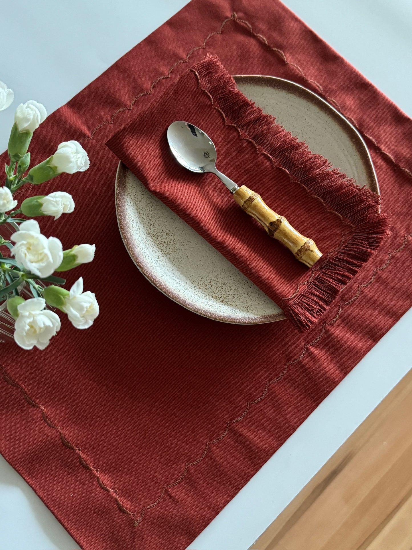 Cotton Napkin and Matching Placemat Set