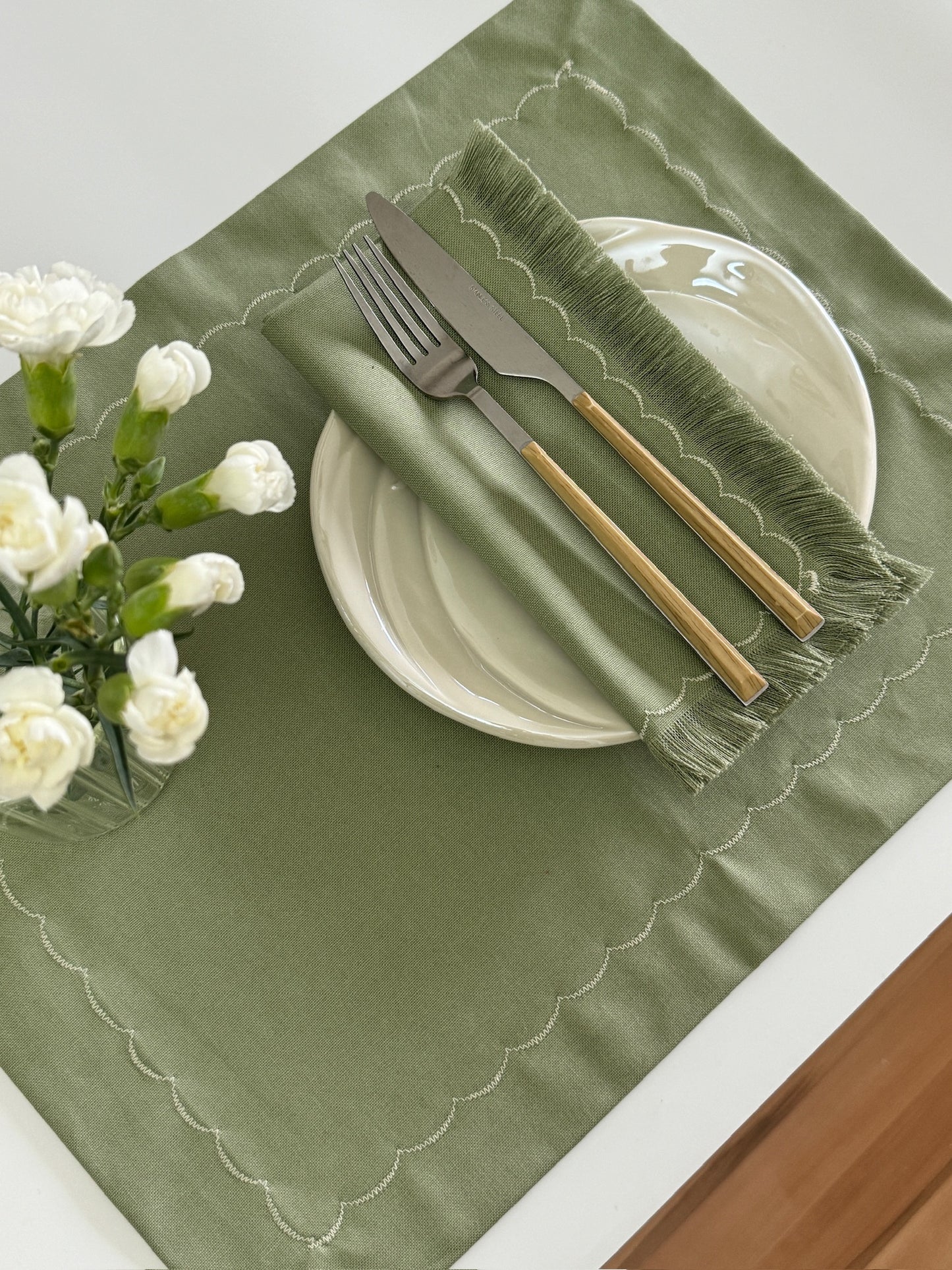 Cotton Napkin and Matching Placemat Set