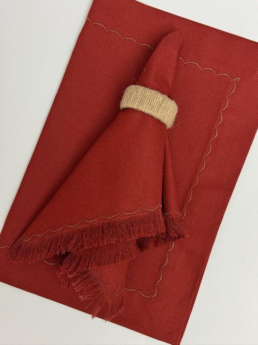 Cotton Napkin and Matching Placemat Set