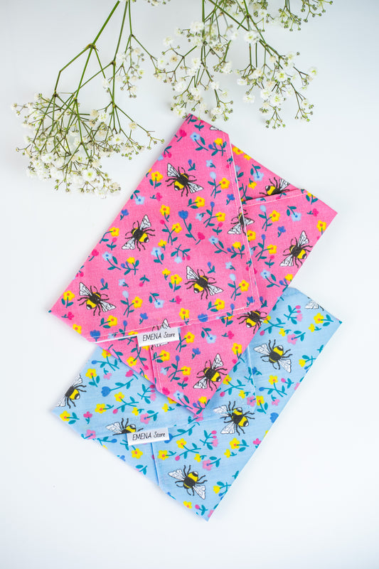 Reusable Sandwich Wrap – Eco-Friendly Lunch Wrap (Bees and flowers)