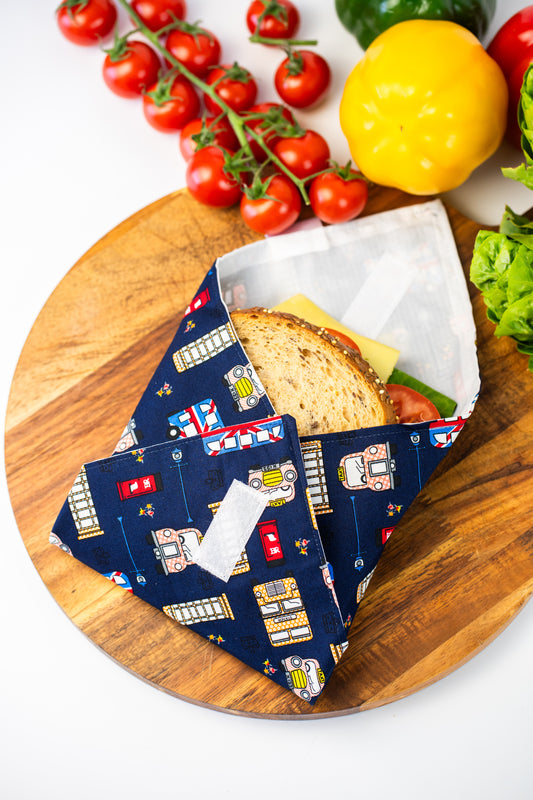 Reusable Sandwich Wrap – Eco-Friendly Lunch Wrap (London Icons)