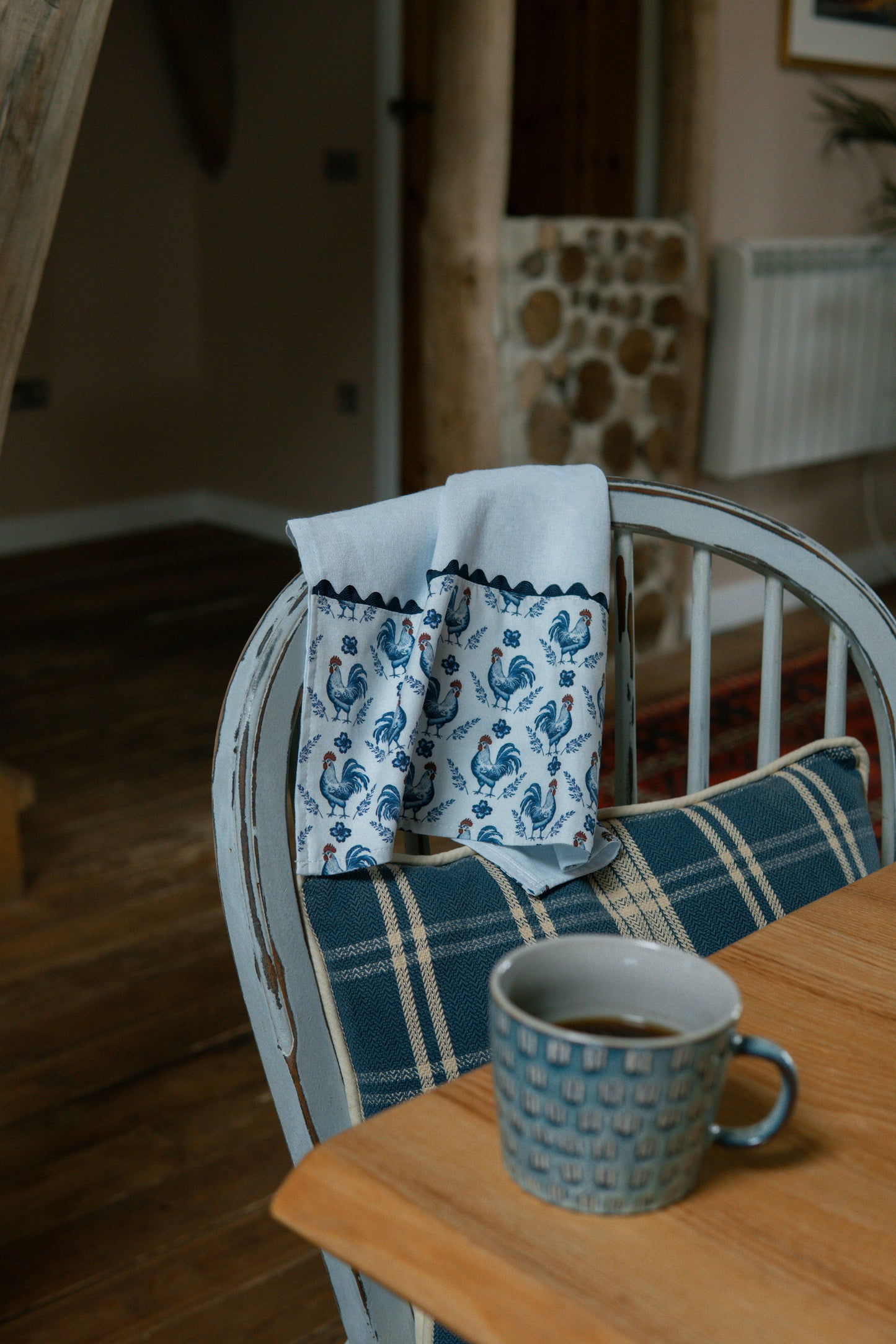 Cotton Tea Towel | Blue Rooster