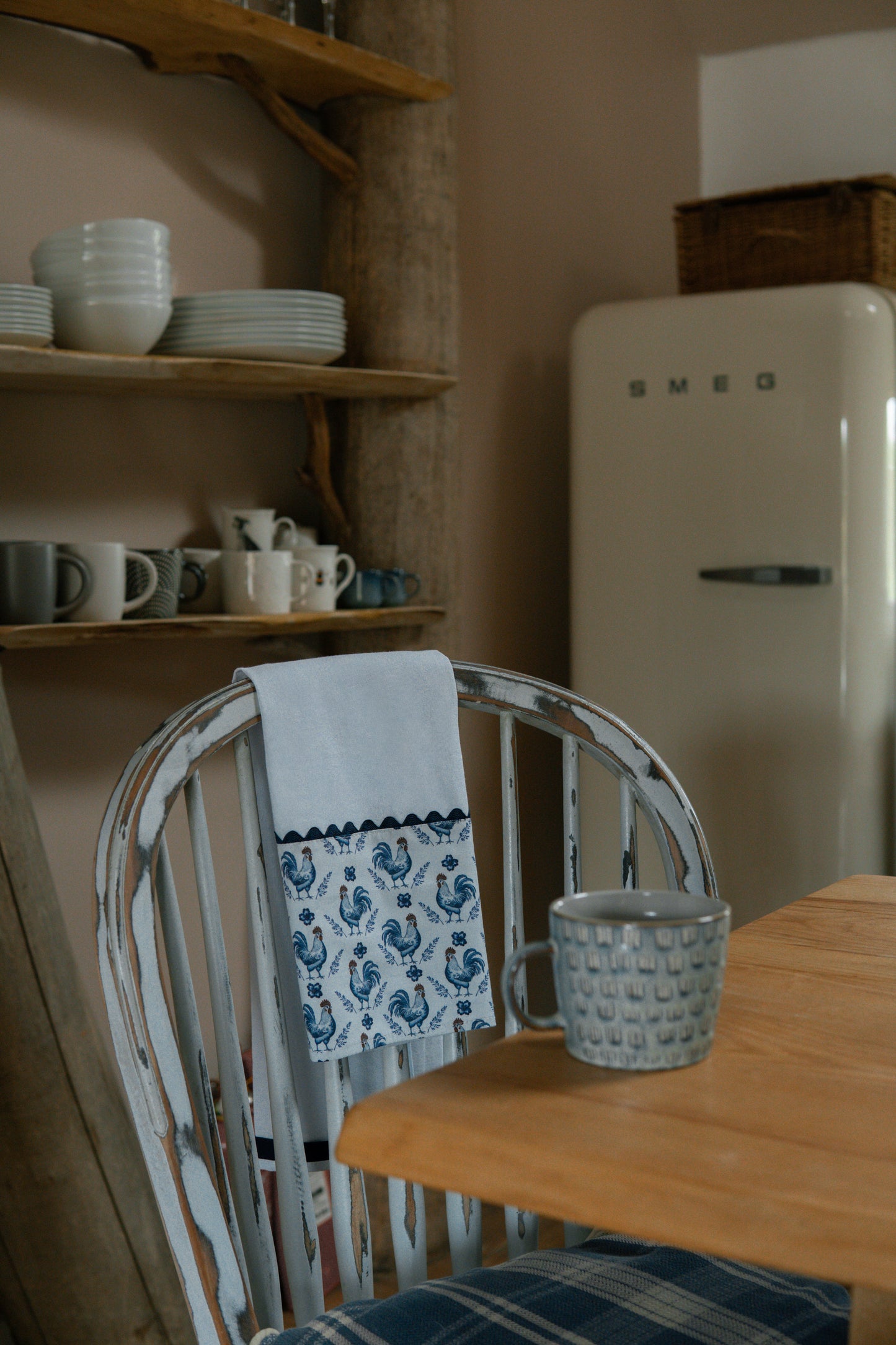 Cotton Tea Towel | Blue Rooster