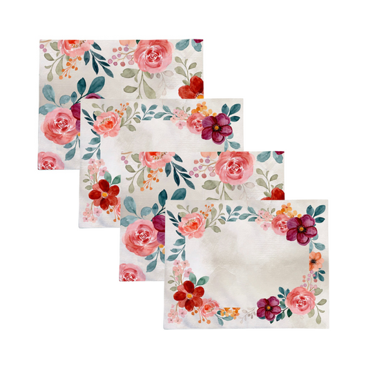 Floral Double Sided Placemats - Set of 4