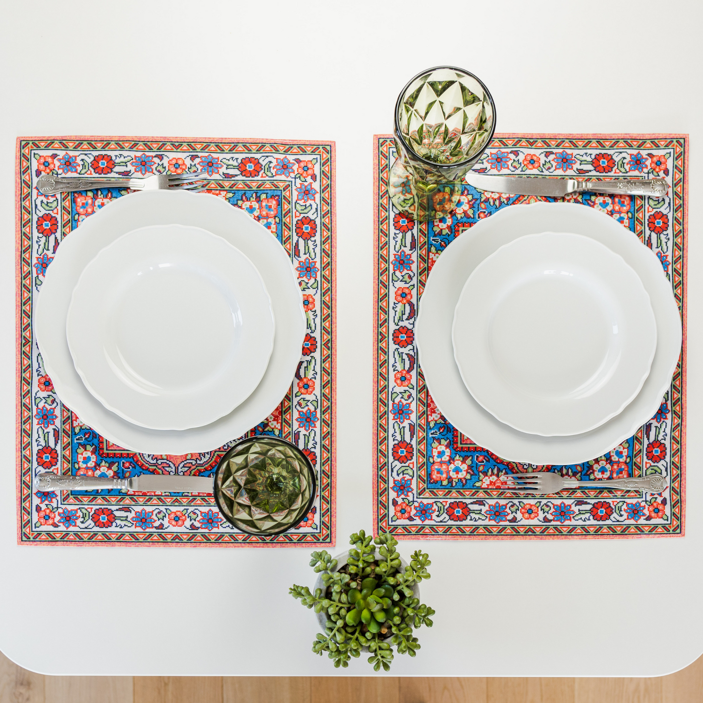 Persian Rug Reversible Placemats - Set of 2