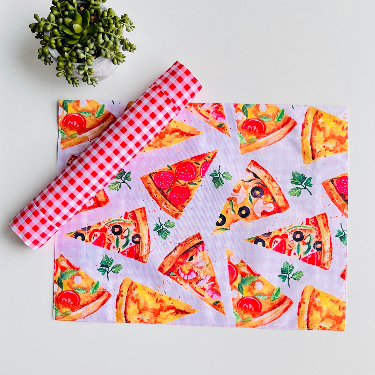 Reversible Placemats Pizza Slices - Set of 4
