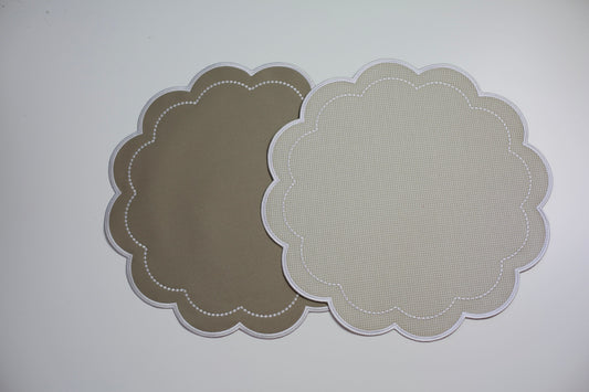 Reversible Scalloped Edges Placemats - Set of 6