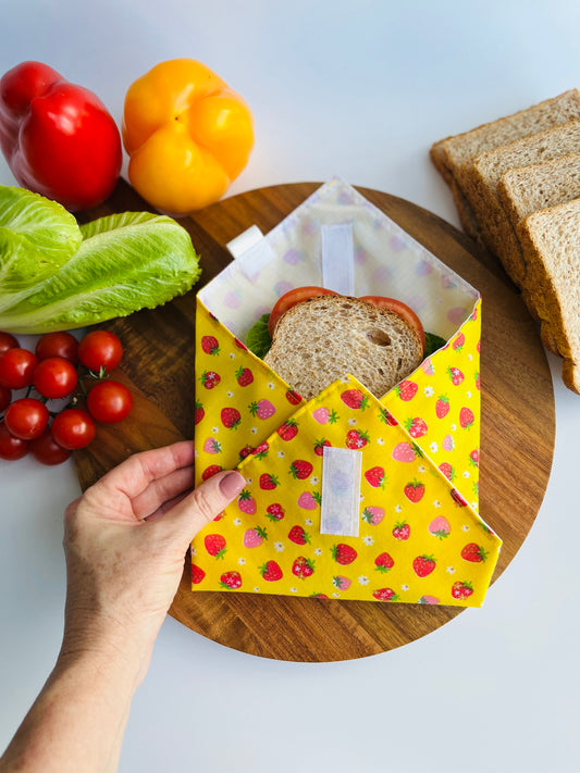 Reusable Sandwich/Food Wrap ( Strawberries )