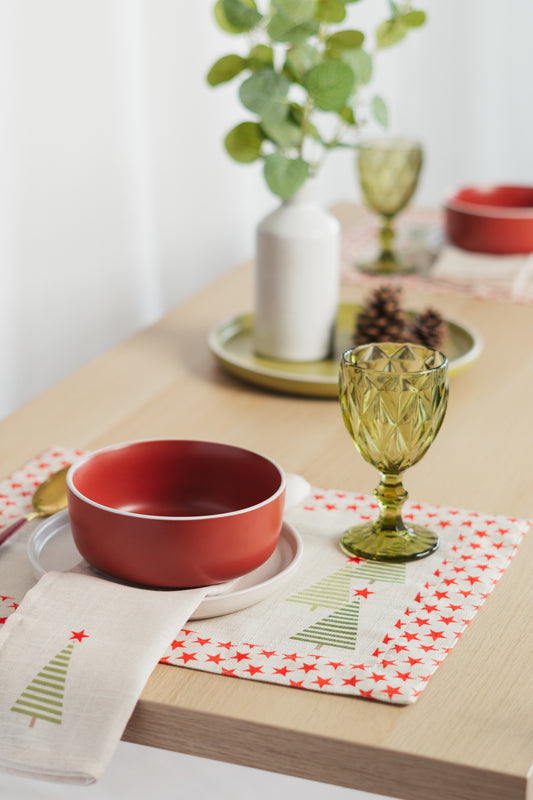 Scandinavian Christmas Tree Placemats - Set of 2