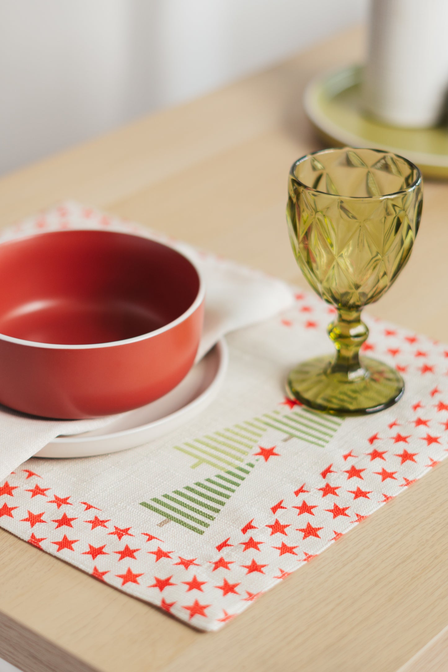 Scandinavian Christmas Tree Placemats - Set of 2