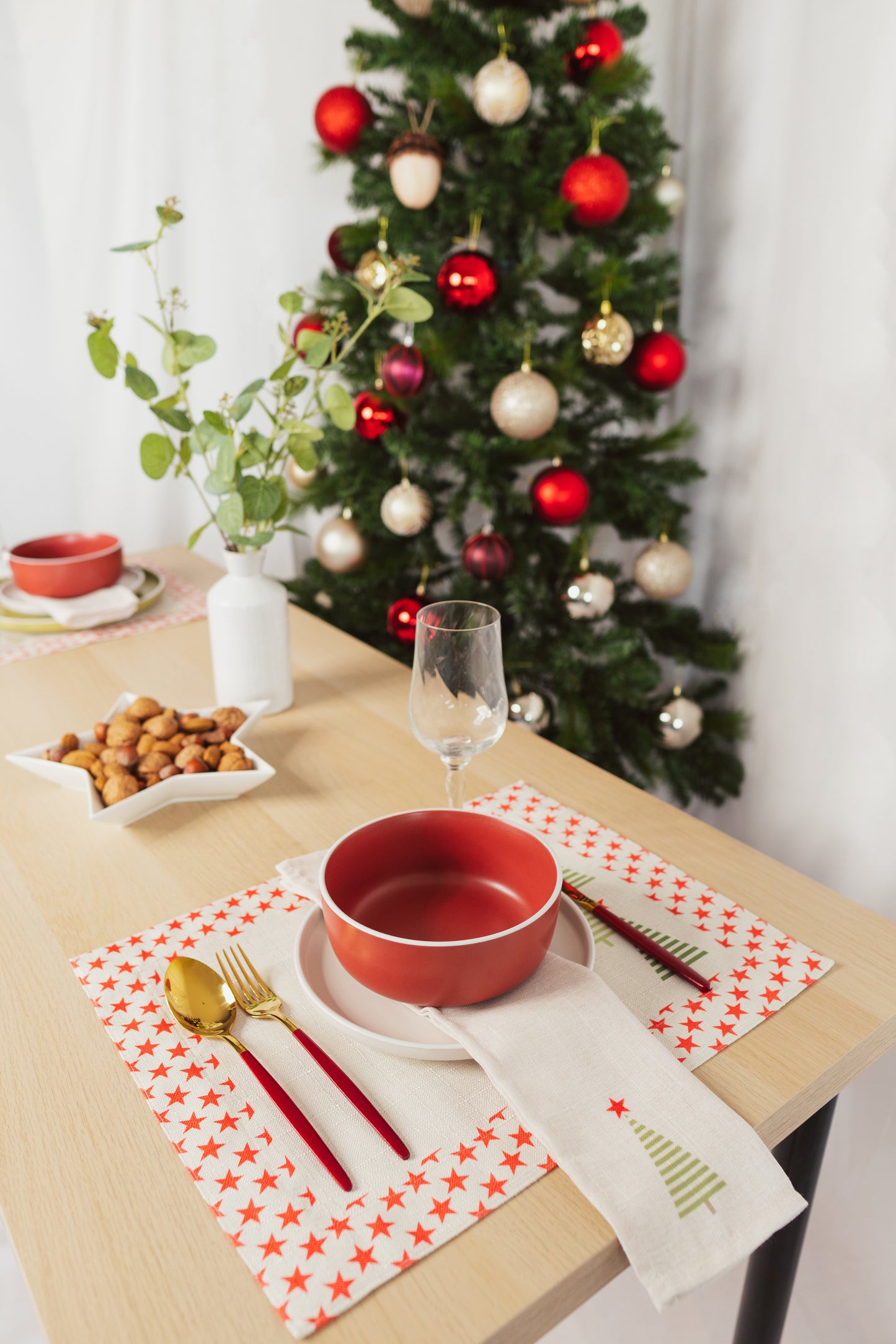 Scandinavian Christmas Tree Placemats - Set of 2